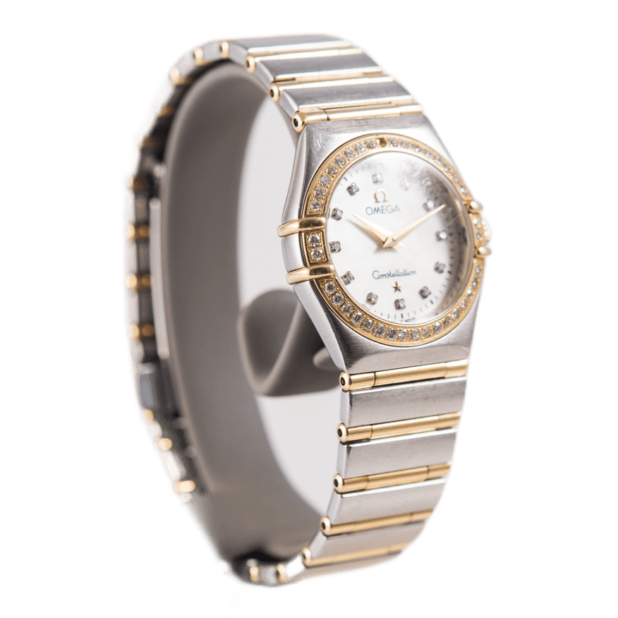 Omega Constellation 95 Damenuhr in Edelstahl und Gold mit Quarz-Werk