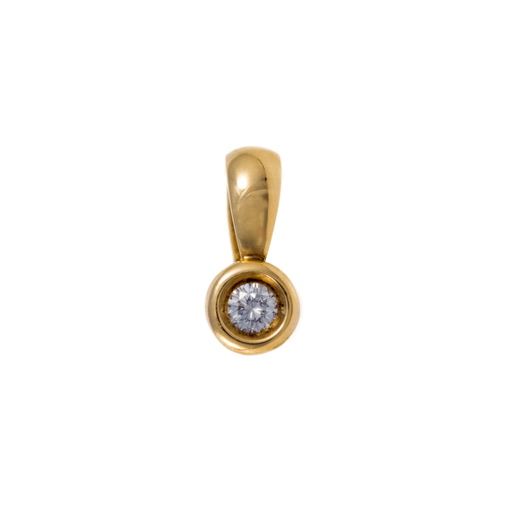 Clip-Anhänger mit Diamant 750 Gelbgold