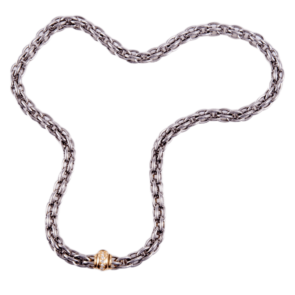 Collier mit Diamanten 750 Weißgold