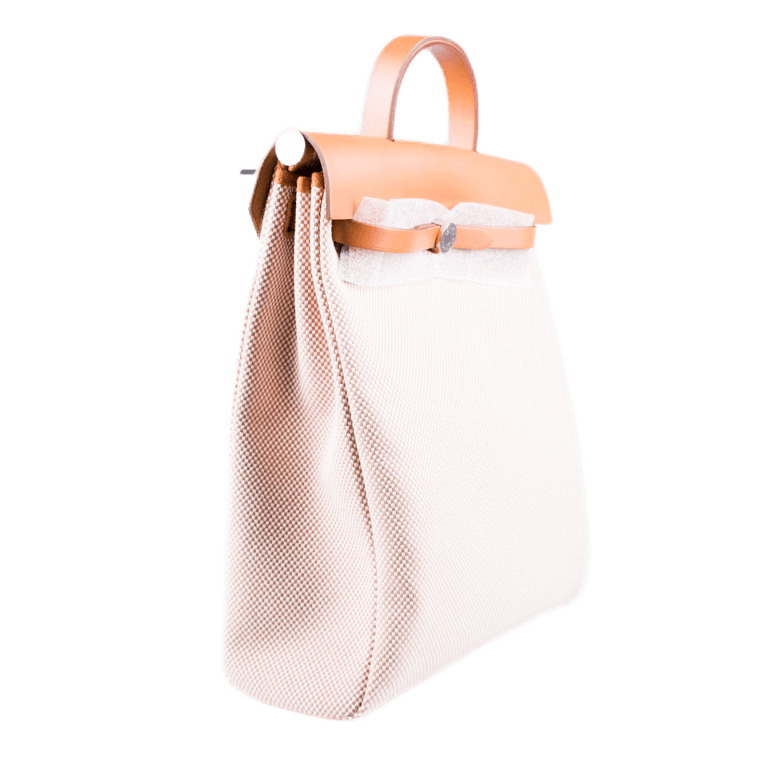 Hermès Herbag Sac a Dos Zip Retourne Rucksack Toile Kriss Viking in der Farbe Ecru Beige Naturel