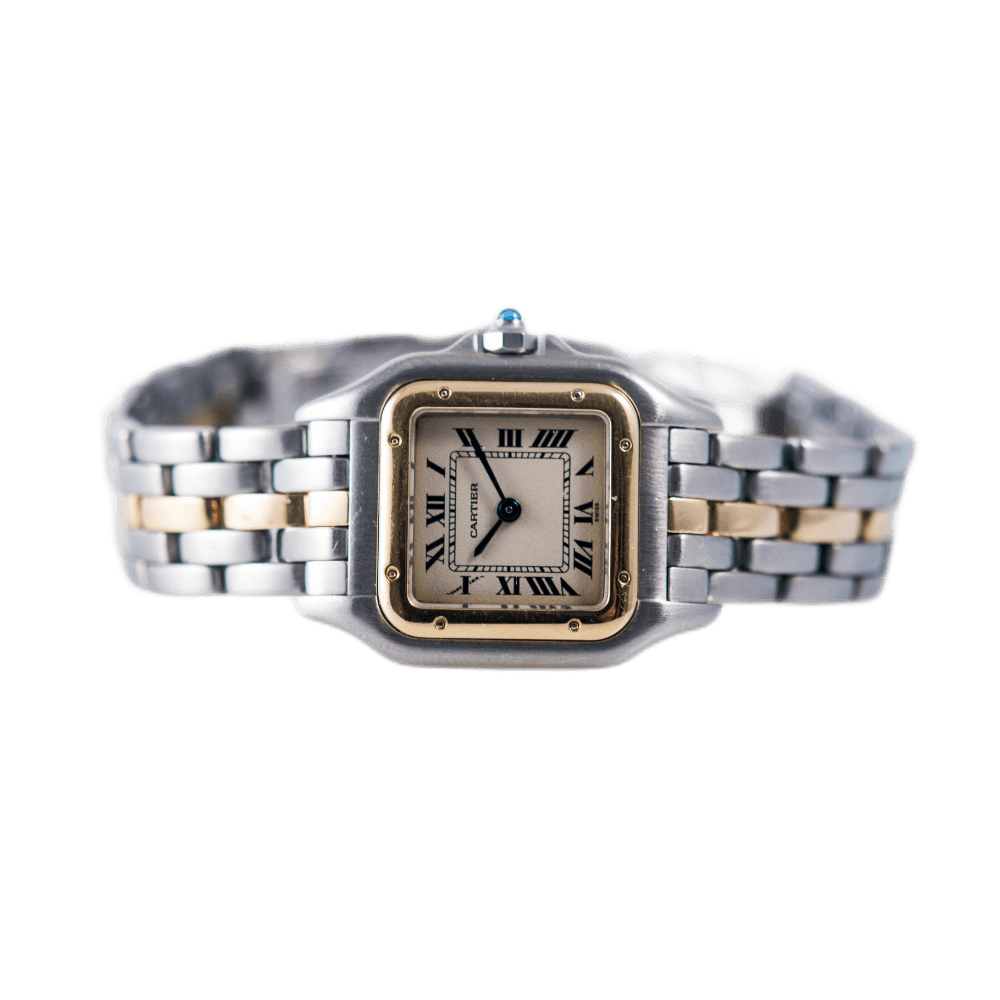 Cartier Panthère Damenuhr in Edelstahl/Gold mit Quarz-Werk.