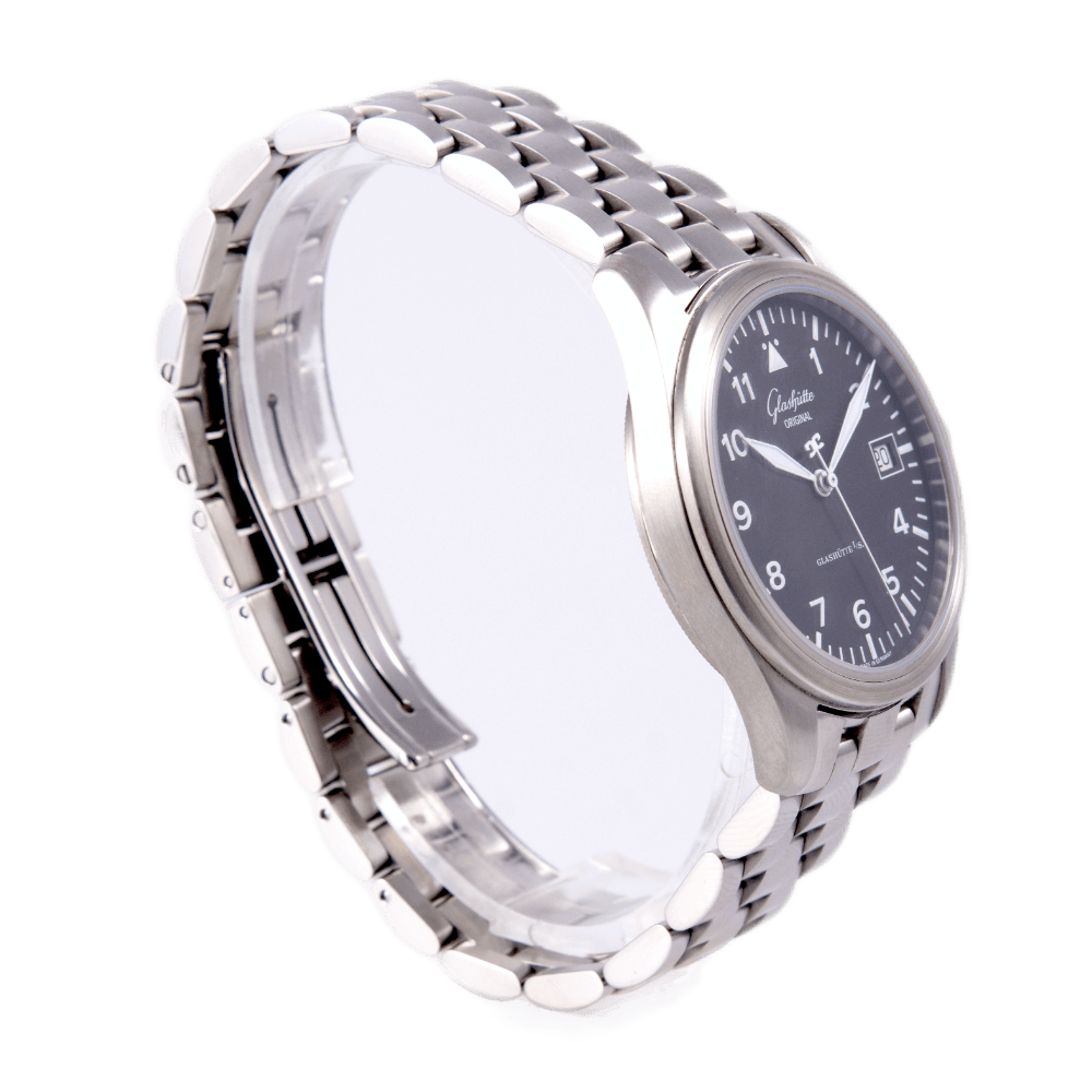 Glashütte Original Navigator II Armbanduhr in Edelstahl