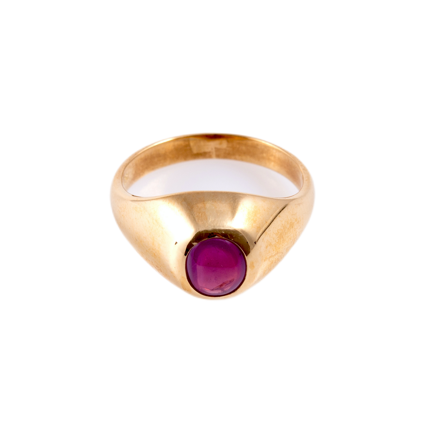 Ring mit Rubin in 750 Gelbgold