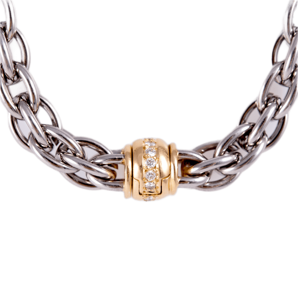 Collier mit Diamanten 750 Weißgold
