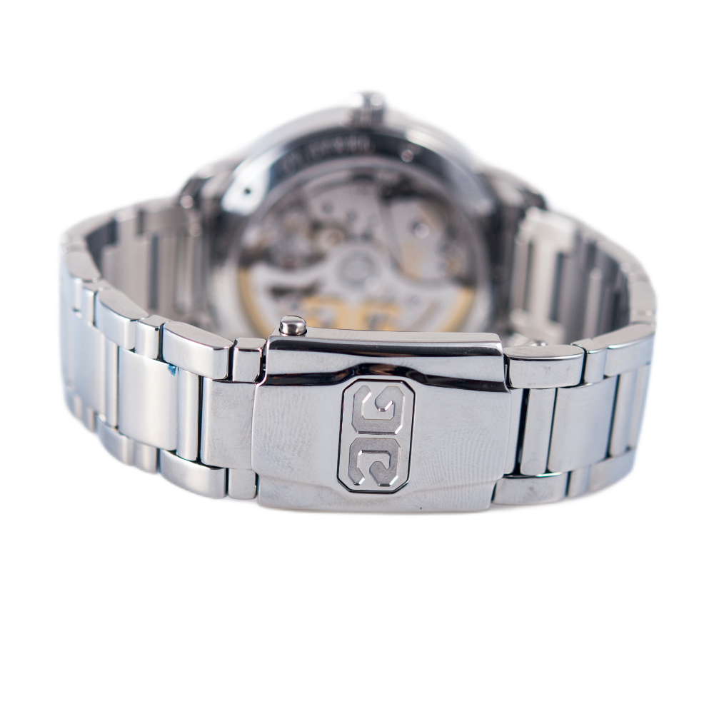 Glashütte Original Senator "Ewiger Kalender" Herrenuhr in Edelstahl mit Automatikwerk, Cal. GUB 100.