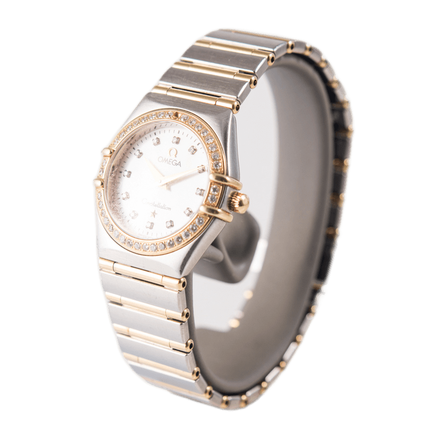 Omega Constellation 95 Damenuhr in Edelstahl und Gold mit Quarz-Werk
