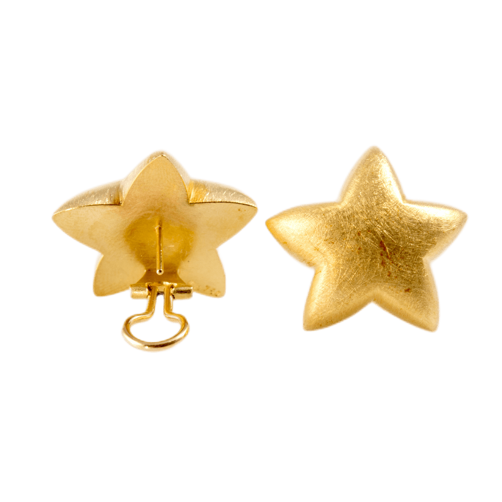 Ohrstecker Sterne 750 Gelbgold