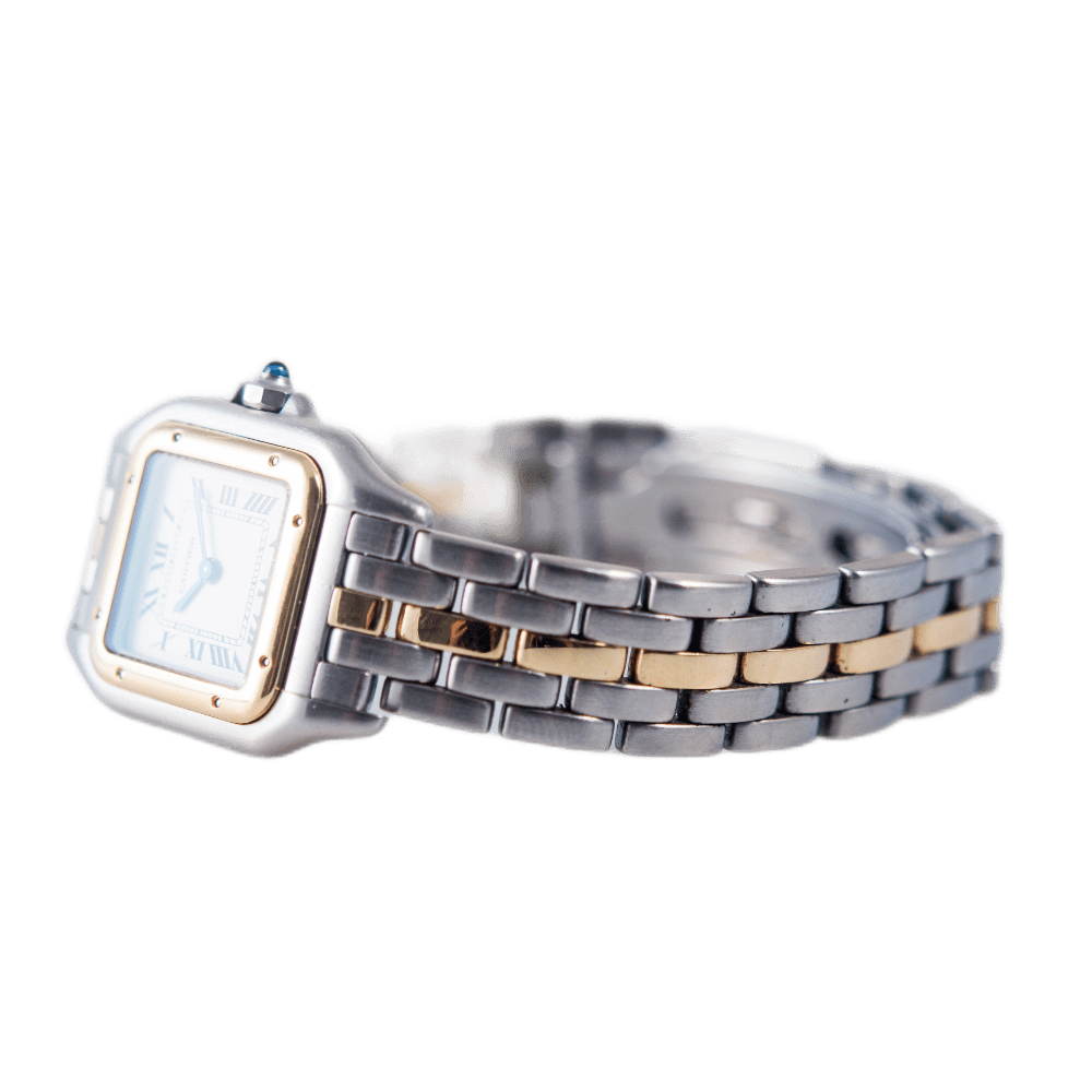 Cartier Panthère Damenuhr in Edelstahl/Gold mit Quarz-Werk.