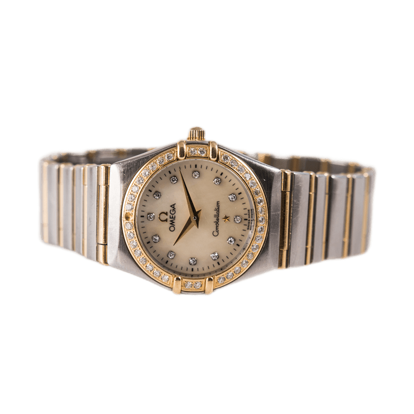 Omega Constellation 95 Damenuhr in Edelstahl und Gold mit Quarz-Werk
