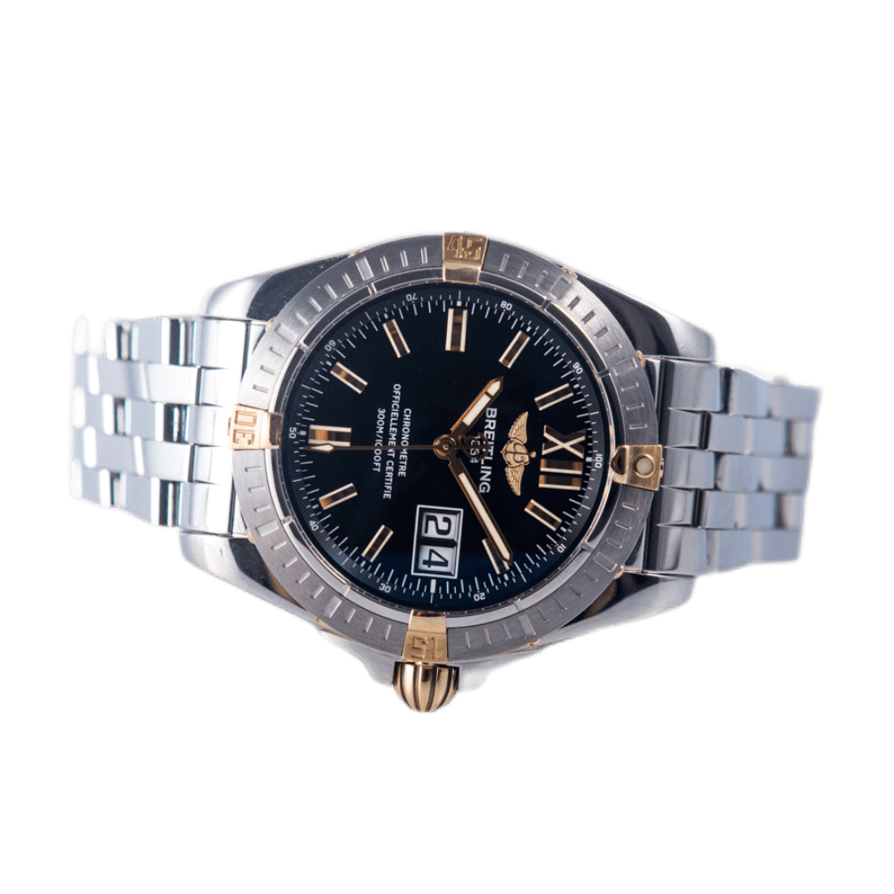 Breitling Cockpit Galactic 41 Big Date Armbanduhr in Edelstahl und Gold mit Automatikwerk