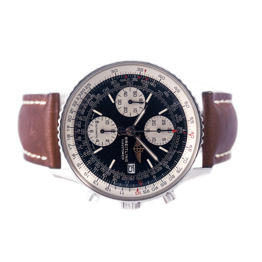 Breitling Old Navitimer Chronograph Armbanduhr in Edelstahl mit Automatikwerk