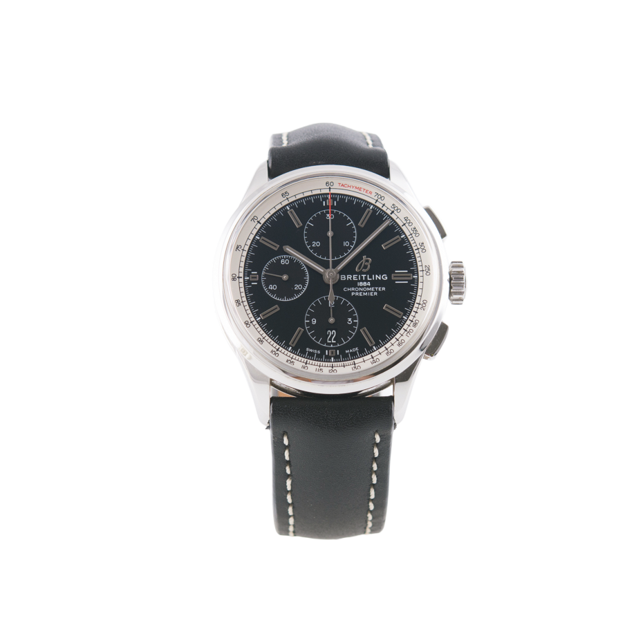 Breitling Premier Chronograph Armbanduhr
in Edelstahl mit Automatikwerk