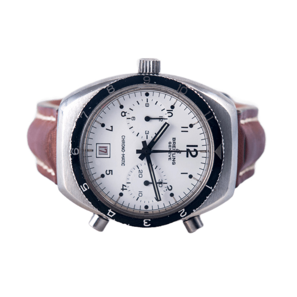 Breitling Vintage Chrono-Matic Chronograph Herrenuhr in Edelstahl mit Automatikwerk, ca. 1970er Jahre.