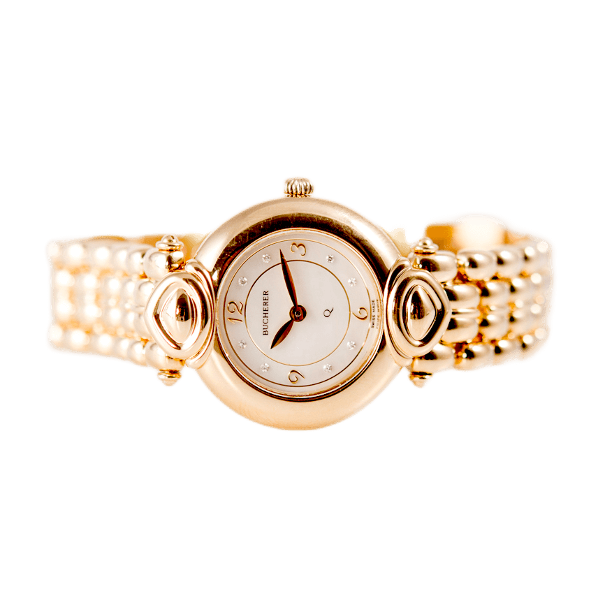 Bucherer Paradiso Armbanduhr in 750 Gold mit Quarzwerk.Bucherer Paradiso Armbanduhr in 750 Gold mit Quarzwerk