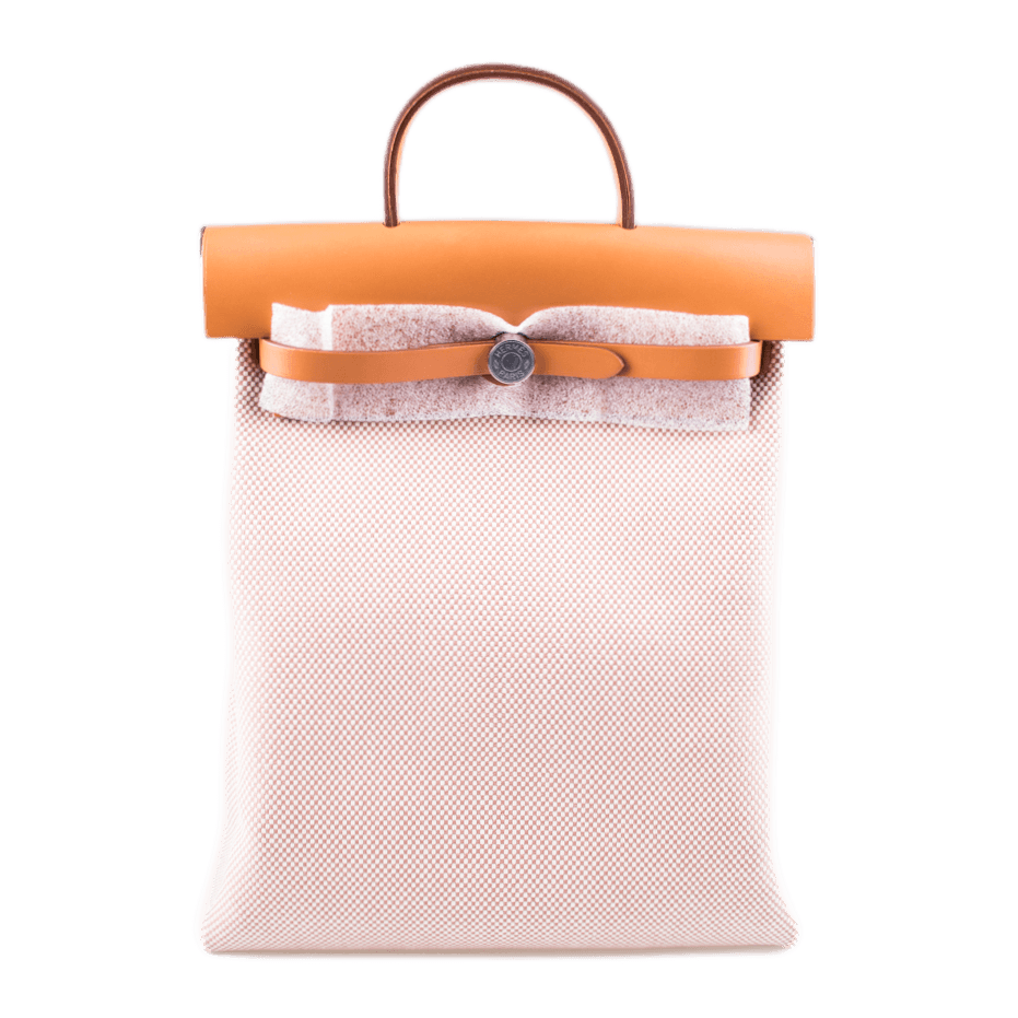 Hermès Herbag Sac a Dos Zip Retourne Rucksack Toile Kriss Viking in der Farbe Ecru Beige Naturel