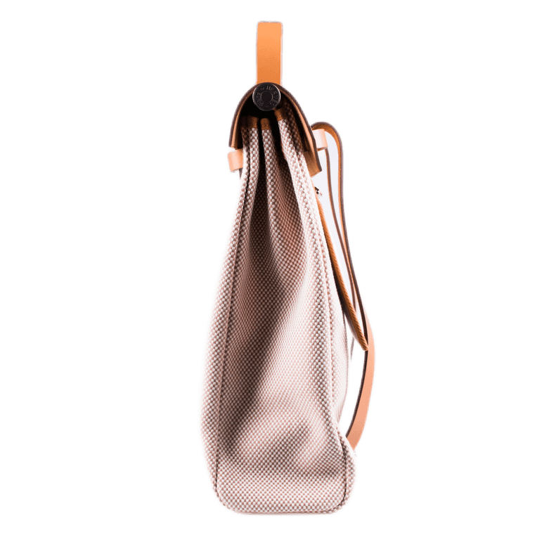 Hermès Herbag Sac a Dos Zip Retourne Rucksack Toile Kriss Viking in der Farbe Ecru Beige Naturel