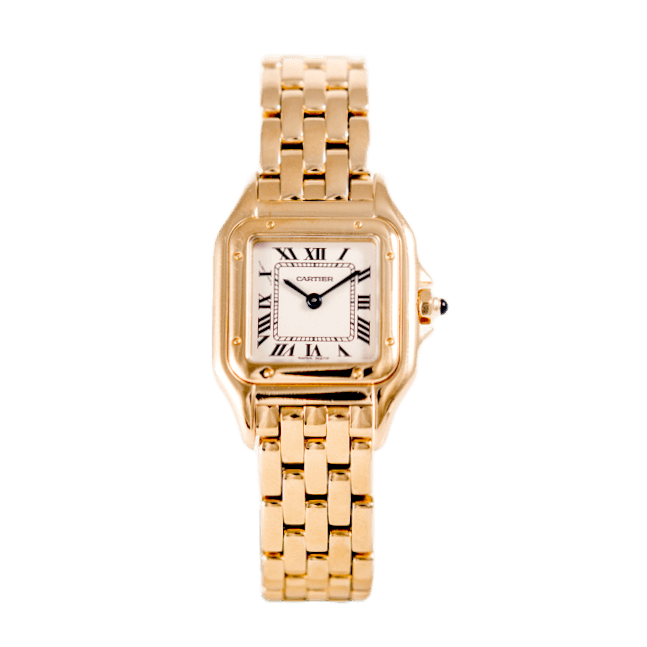 Cartier Panthère Armbanduhr in 750 Gelbgold mit Quarzwerk.