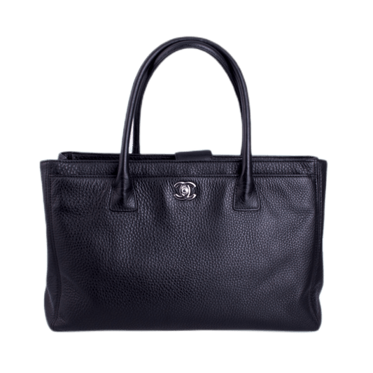 Chanel Handtasche "Executive", Leder in der Farbe Schwarz, Hardware Silber-Ton,
