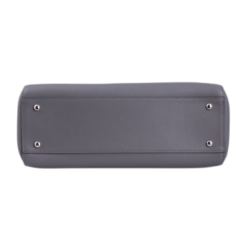 Chanel Handtasche "Neo Executive", Leder in der Farbe Grau, Hardware Silber-Ton,