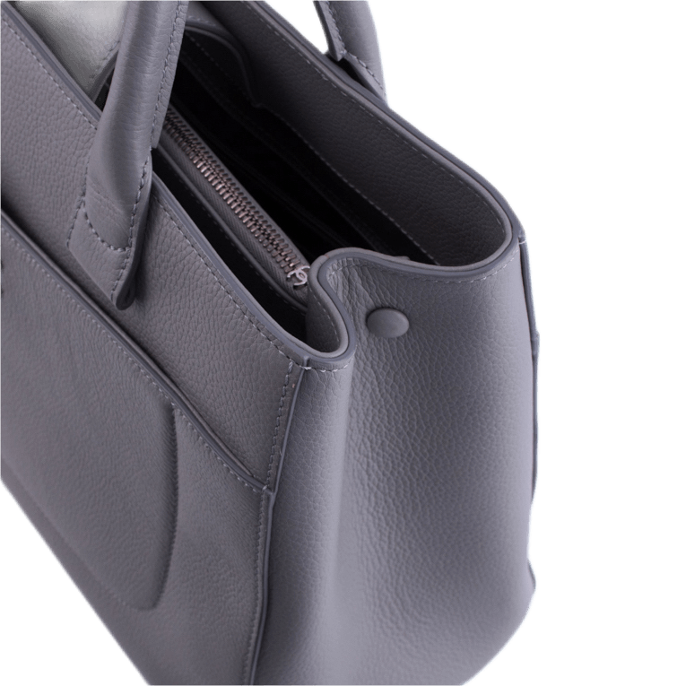 Chanel Handtasche "Neo Executive", Leder in der Farbe Grau, Hardware Silber-Ton,