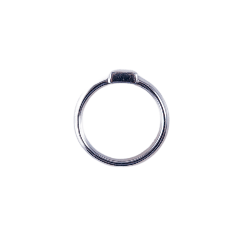 Ring in 750 Weißgold mit einem Diamant im Princess-Cut