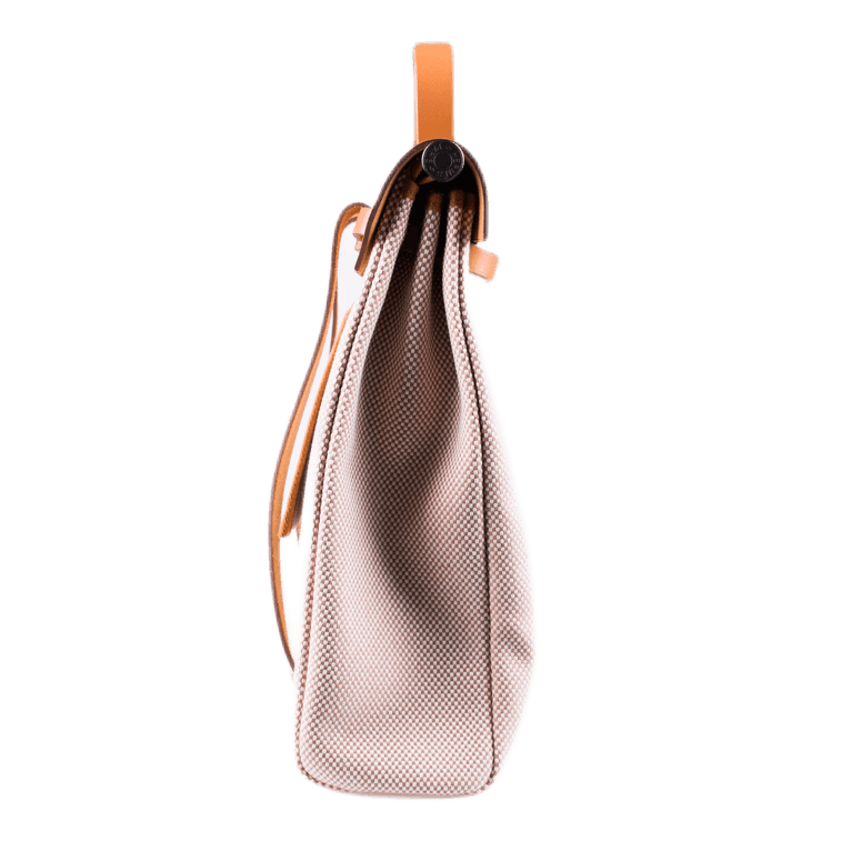 Hermès Herbag Sac a Dos Zip Retourne Rucksack Toile Kriss Viking in der Farbe Ecru Beige Naturel