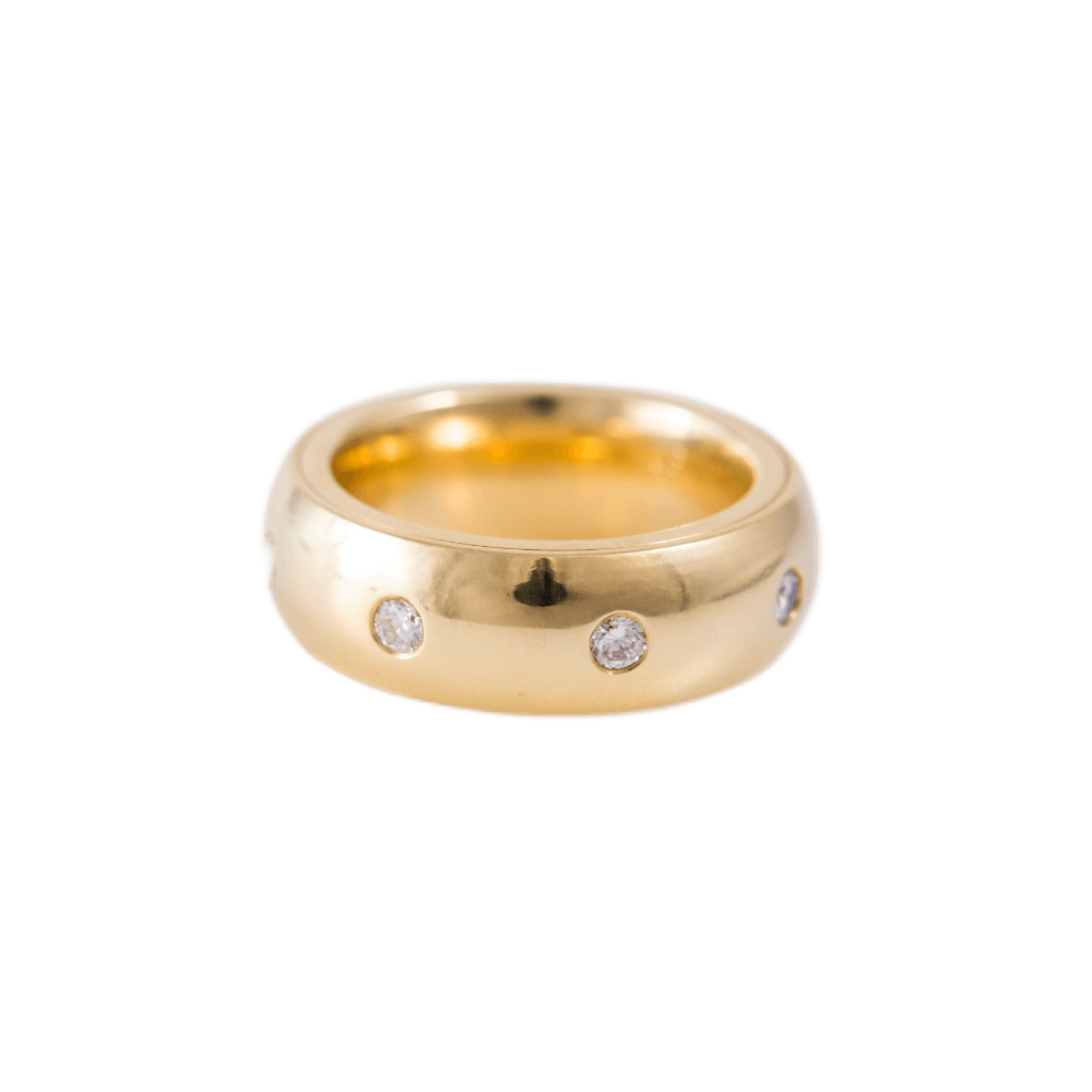 Drehbarer Ring mit Diamanten 750 Gelbgold