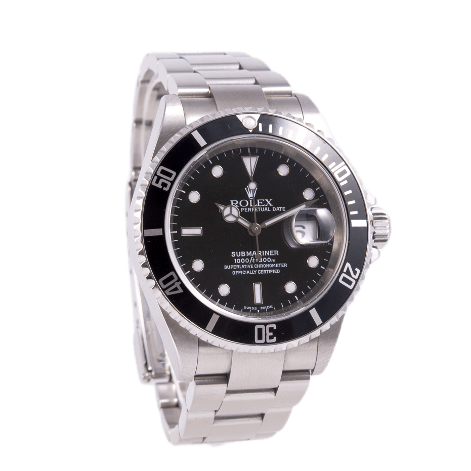 Rolex Submariner Herrenuhr in Edelstahl mit Automatikwerk.
