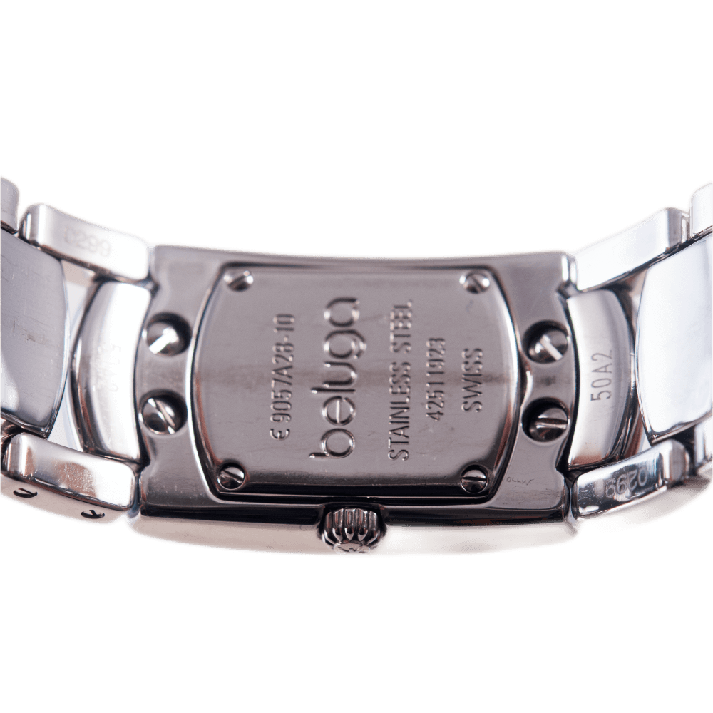 Ebel Beluga Damenuhr in Edelstahl mit Quarz-Werk. 28 Brillanten zus. ca. 0,40ct TW-W/vsi-si.