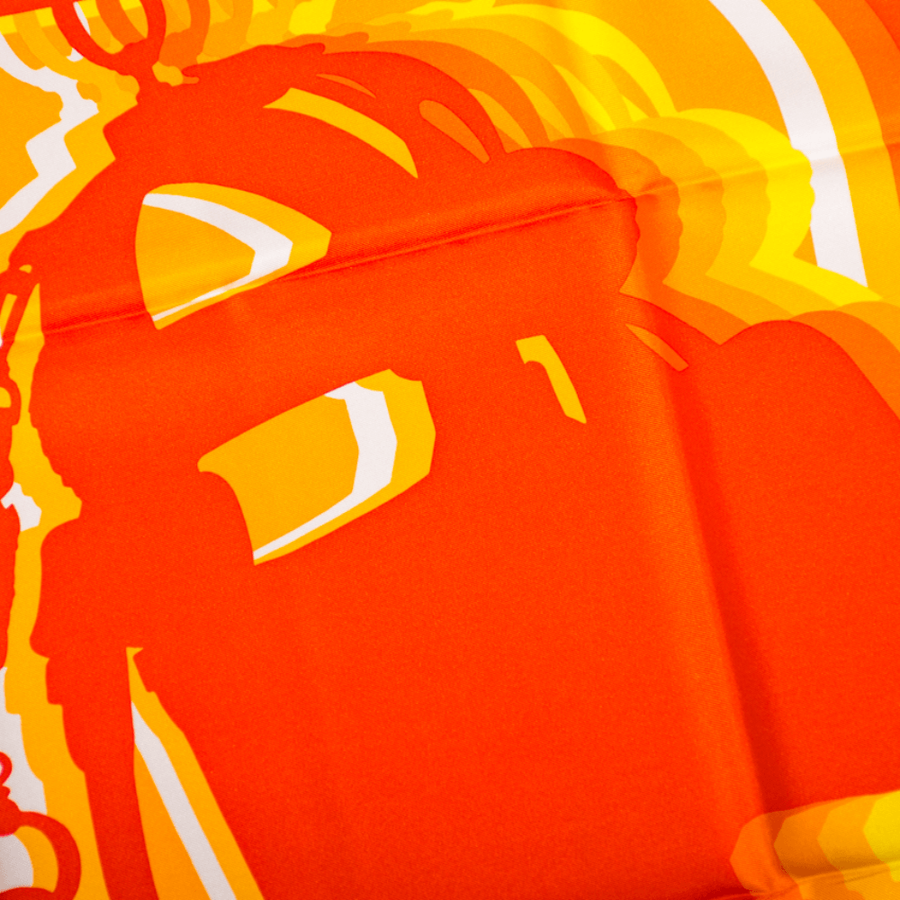 Hermès Carré 90 Brides de Gala Shadow in der Farbe Orange