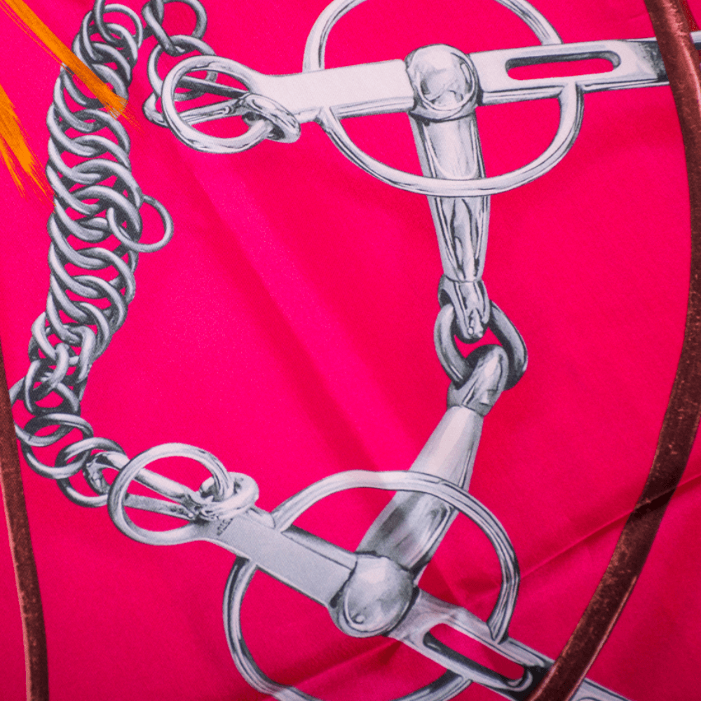 Hermès Seidentuch 140 Carré Géant "Projets Carrés" von Henri d'Origny in Pink,