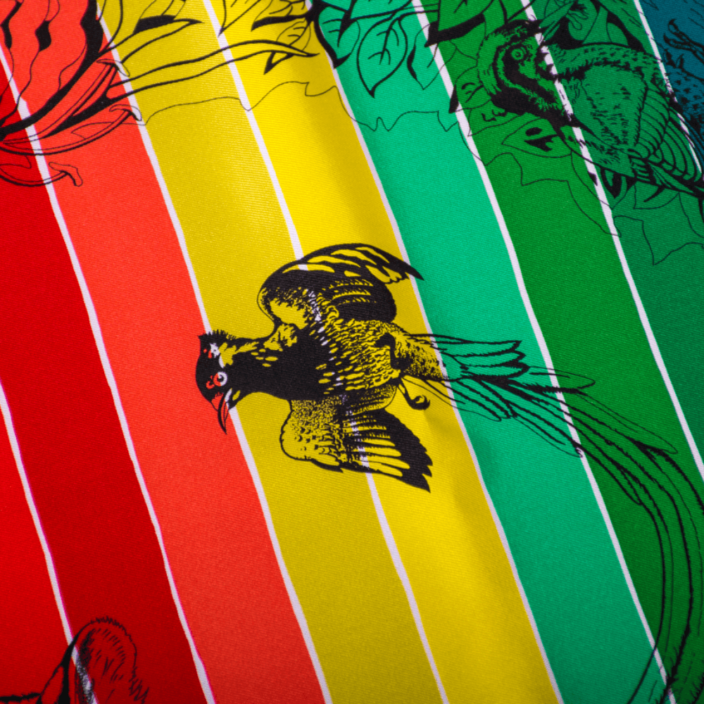 Hermès Seidentuch 90 Carré "Jungle Love Rainbow" multicolor