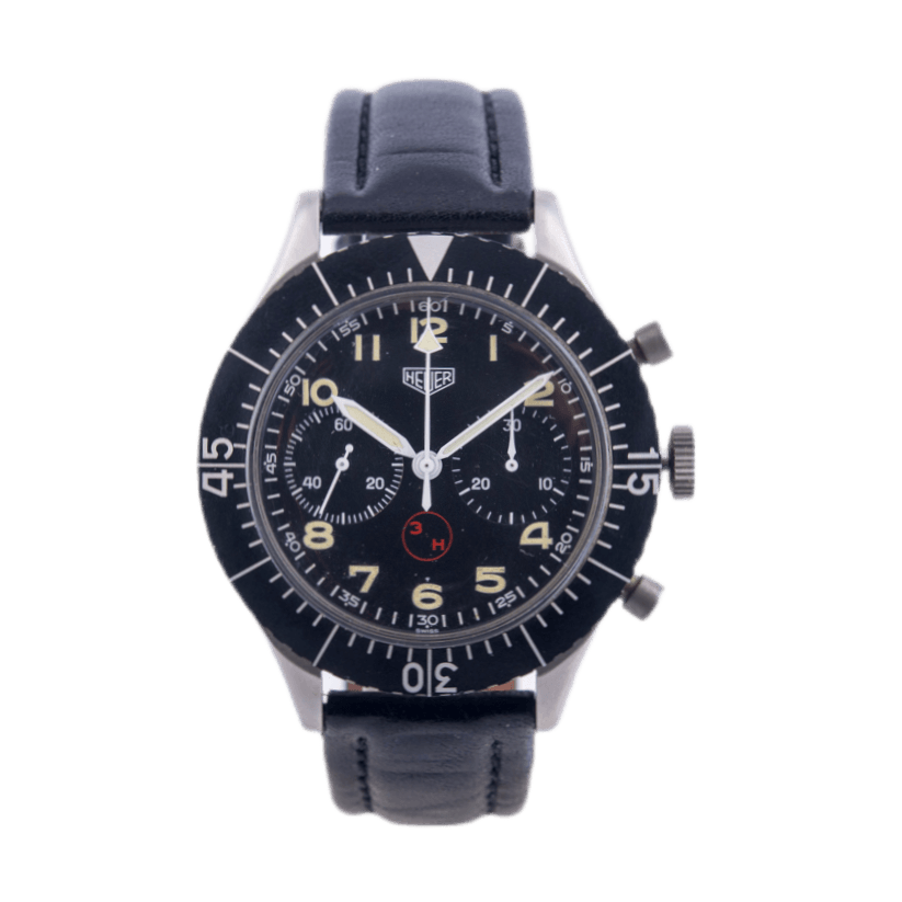 Heuer Bundeswehr Chronograph Herrenuhr 1550SG Vintage Uhren aus