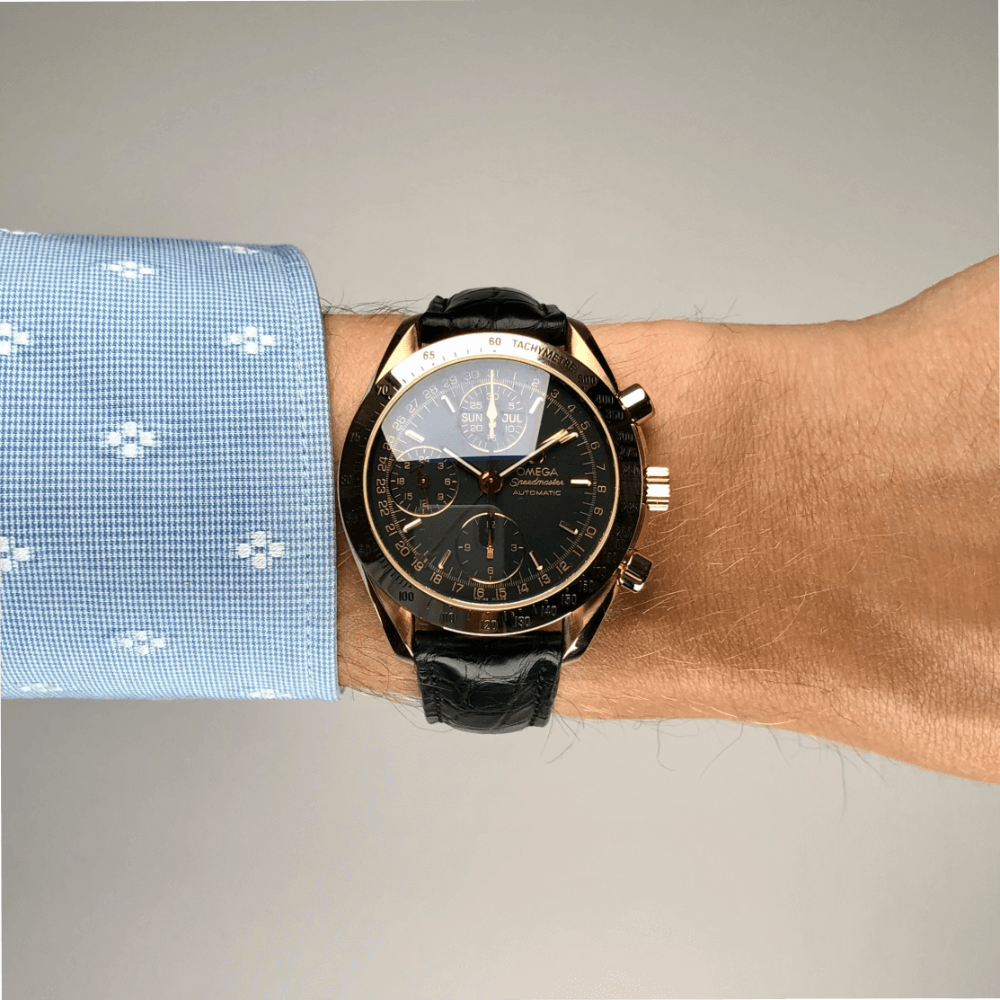 Omega Speedmaster Day-Date in 750 Roségold mit Automatikwerk