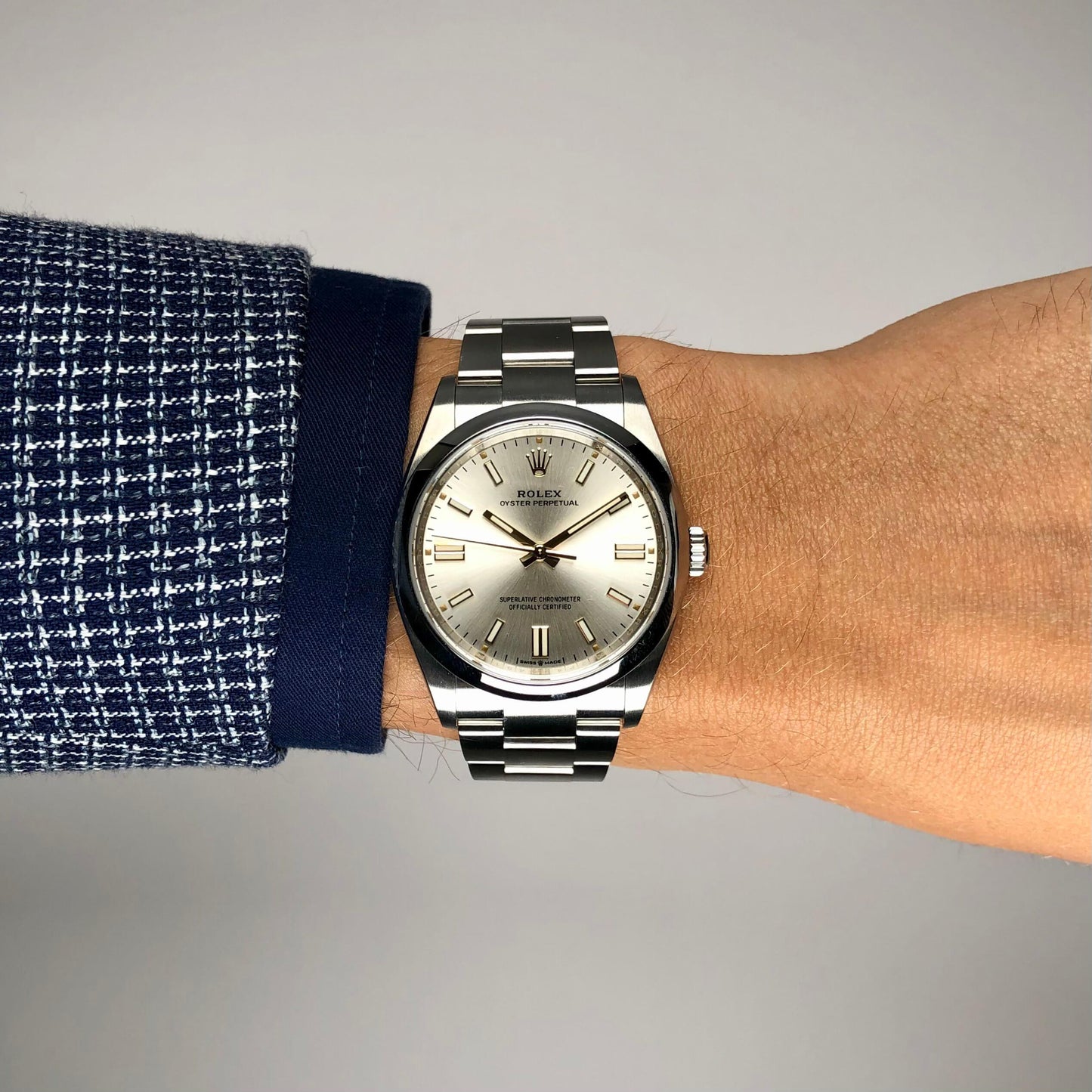 Rolex Oyster Perpetual 36 Armbanduhr in Edelstahl mit Automatikwerk
