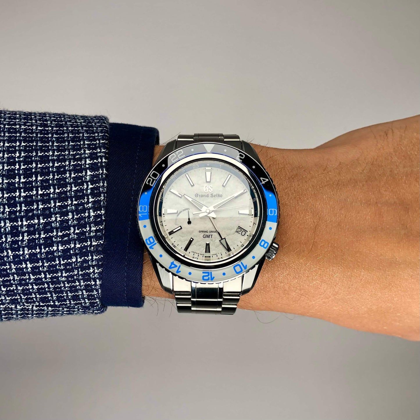 Grand Seiko Spring Drive Sport Kollektion GMT Armbanduhr in Edelstahl mit Spring Drive Werk
