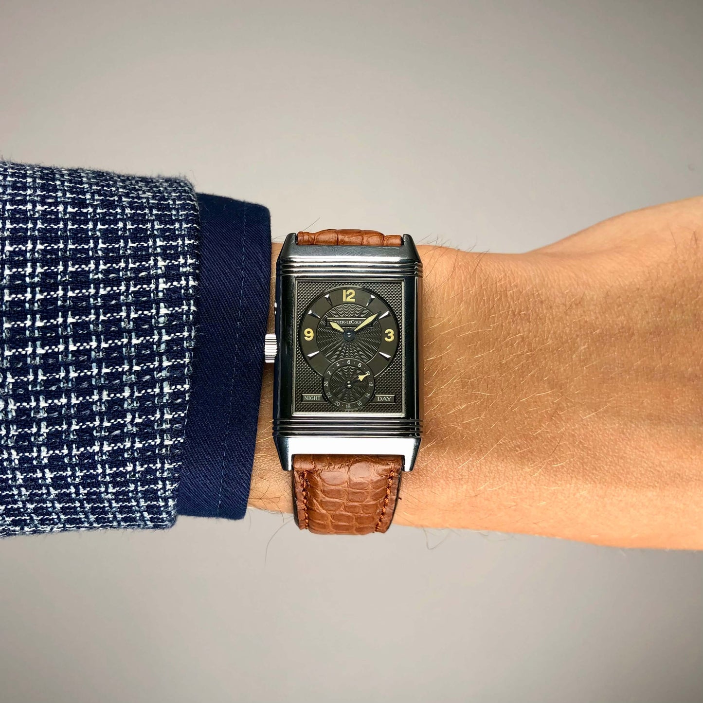 Jaeger-LeCoultre Reverso Duoface Day&Night Herrenuhr in Edelstahl mit Handaufzugwerk