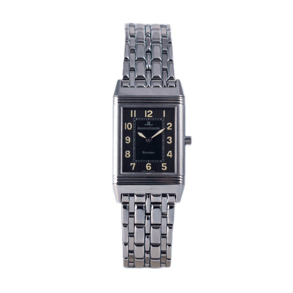 Jaeger LeCoultre Reverso Classic Shadow Armbanduhr in Edelstahl mit Handaufzugwerk