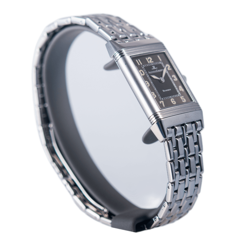 Jaeger LeCoultre Reverso Classic Shadow Armbanduhr in Edelstahl mit Handaufzugwerk