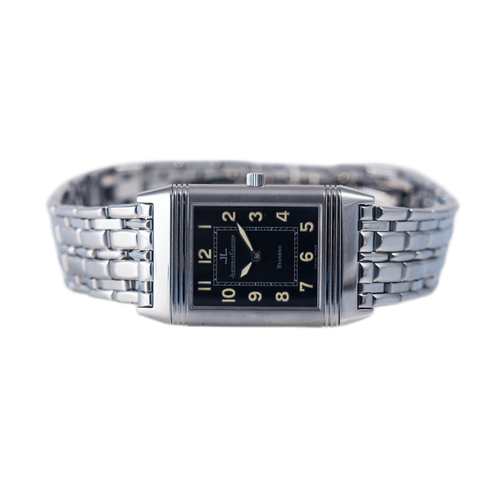 Jaeger LeCoultre Reverso Classic Shadow Armbanduhr in Edelstahl mit Handaufzugwerk