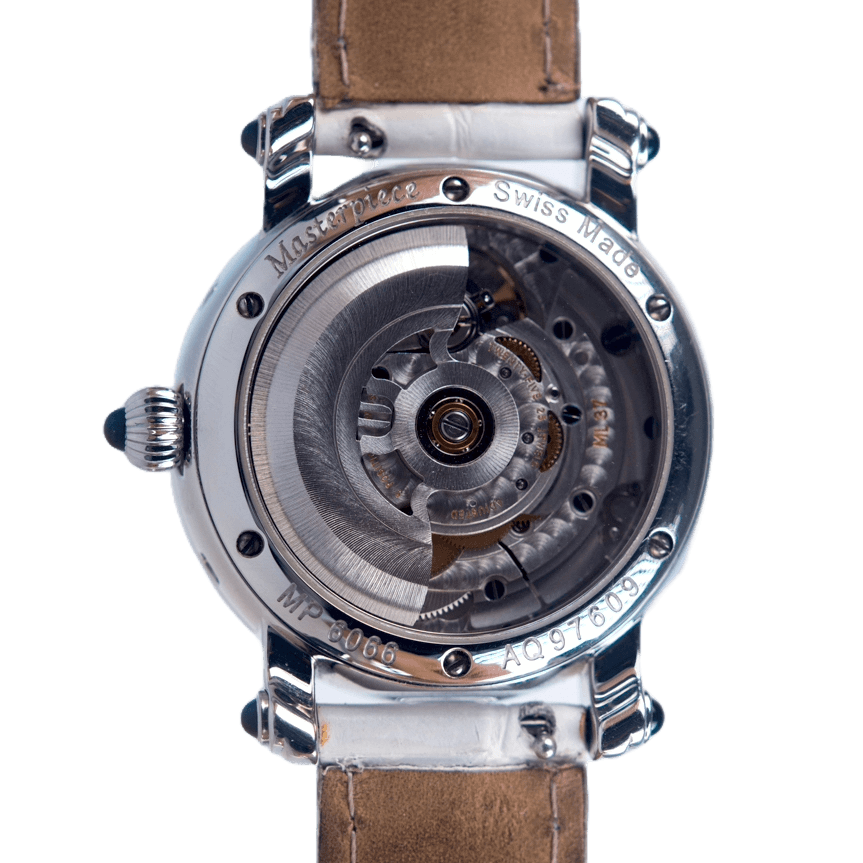 Maurice Lacroix Masterpiece Phase de Lune Damenuhr in Edelstahl mit Diamant-Lünette