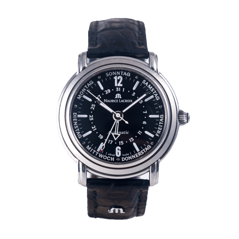 Maurice Lacroix Masterpiece Cinq Aiguilles Armbanduhr in Edelstahl mit Automatikwerk