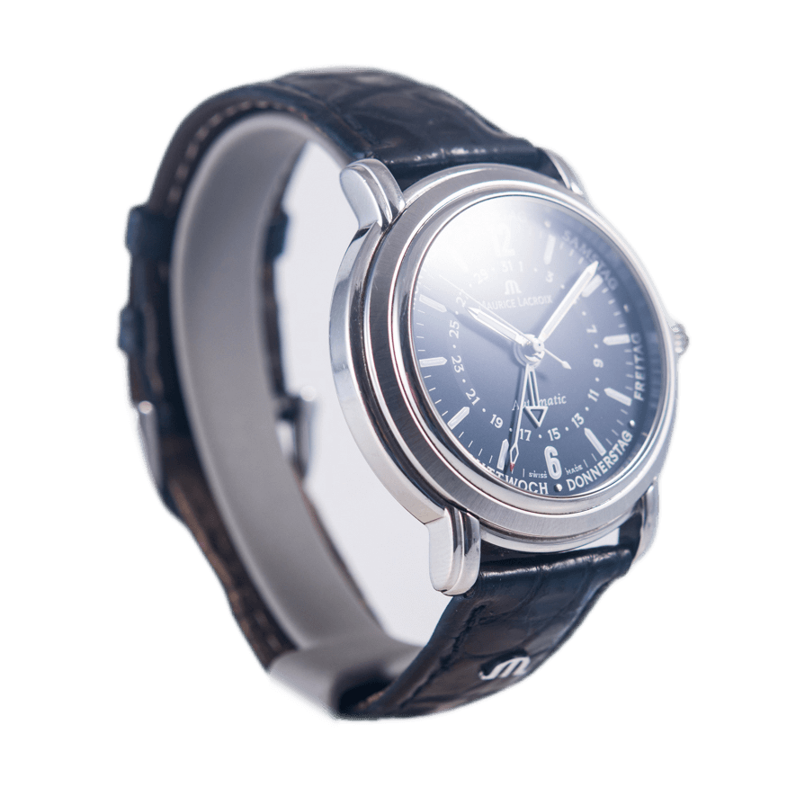 Maurice Lacroix Masterpiece Cinq Aiguilles Armbanduhr in Edelstahl mit Automatikwerk