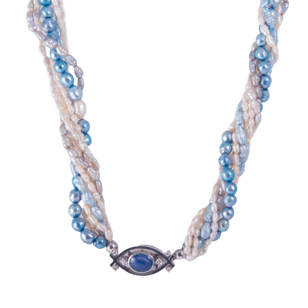 Süßwasserperlcollier multicolor mehrreihig
