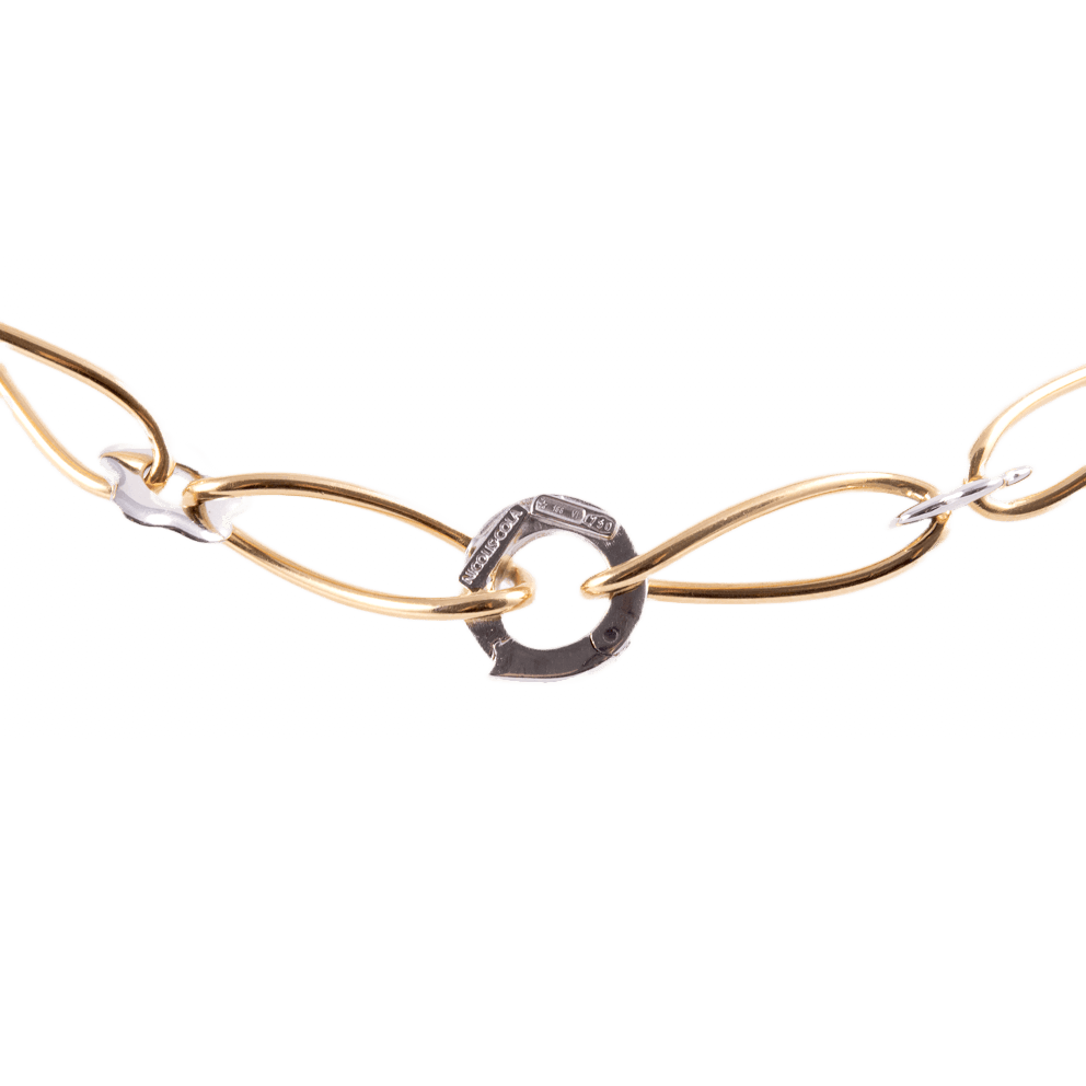 Collier Blüten 750 Gold/- und Weißgold