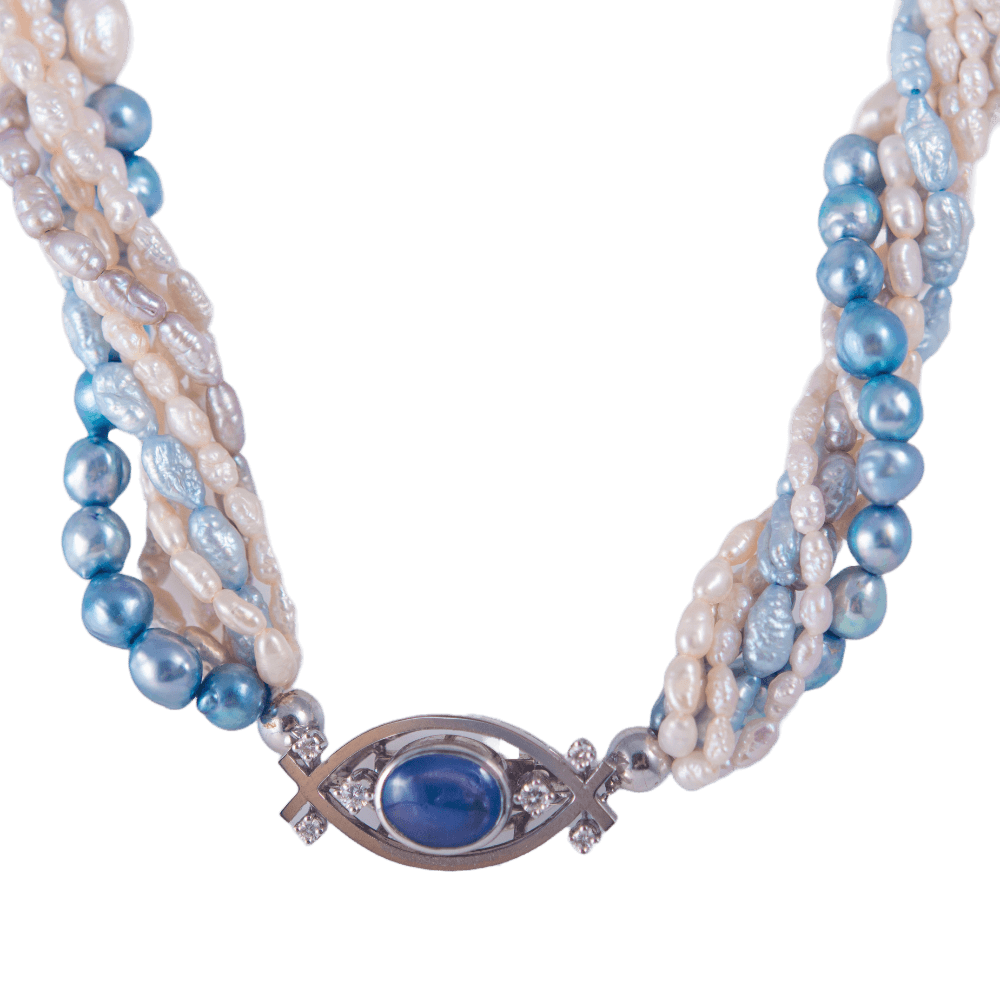 Süßwasserperlcollier multicolor mehrreihig