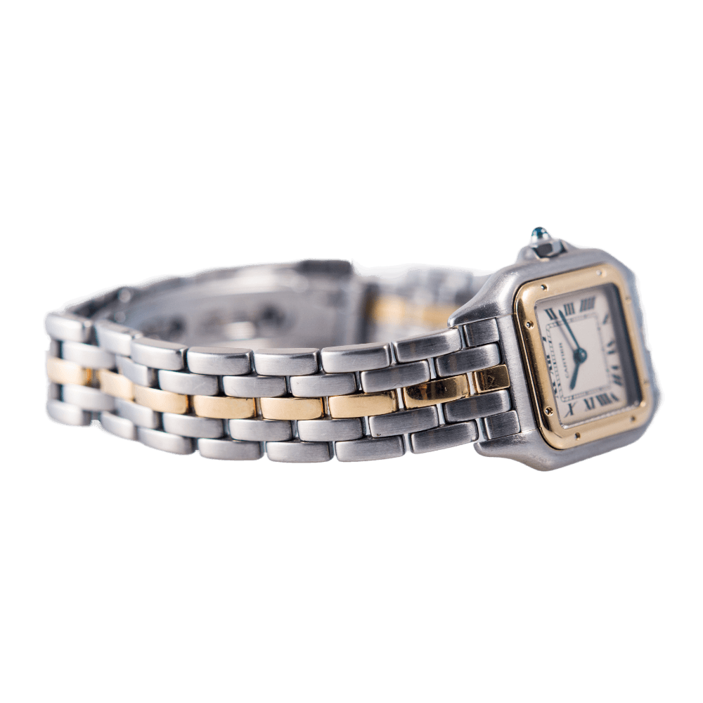 Cartier Panthère Damenuhr in Edelstahl/Gold mit Quarz-Werk.