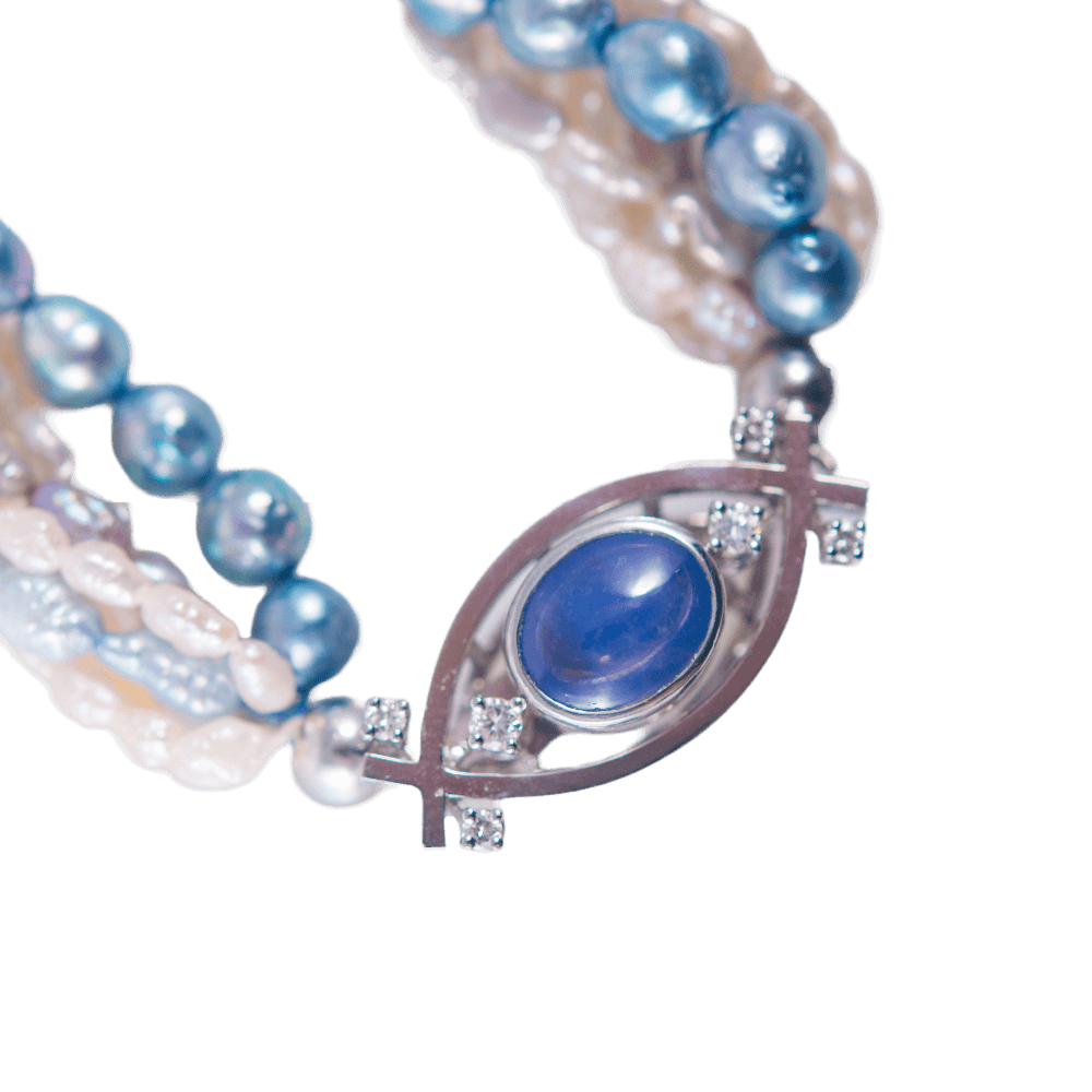 Süßwasserperlcollier multicolor mehrreihig