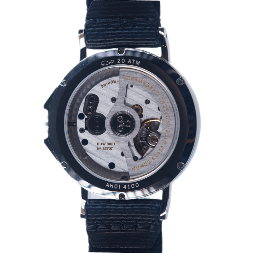 Nomos Herrenuhr Ahoi Neomatik Atlantik in Edelstahl mit Automatikwerk