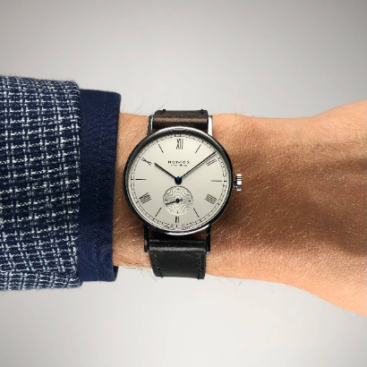 Nomos Ludwig Armbanduhr in Edelstahl